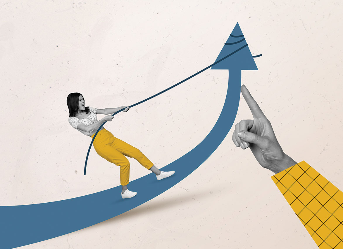HA website Marketing Libary Page - up arrow and girl pulling it